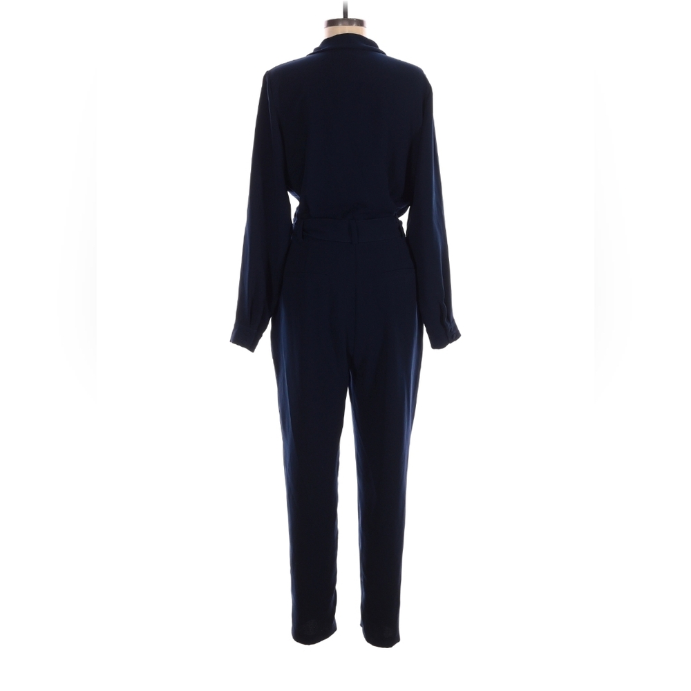 NWT Sezane Heaven Marine Jumpsuit Wrap Front Belted US 10 UK 14 Lightweight - Picture 4 of 14